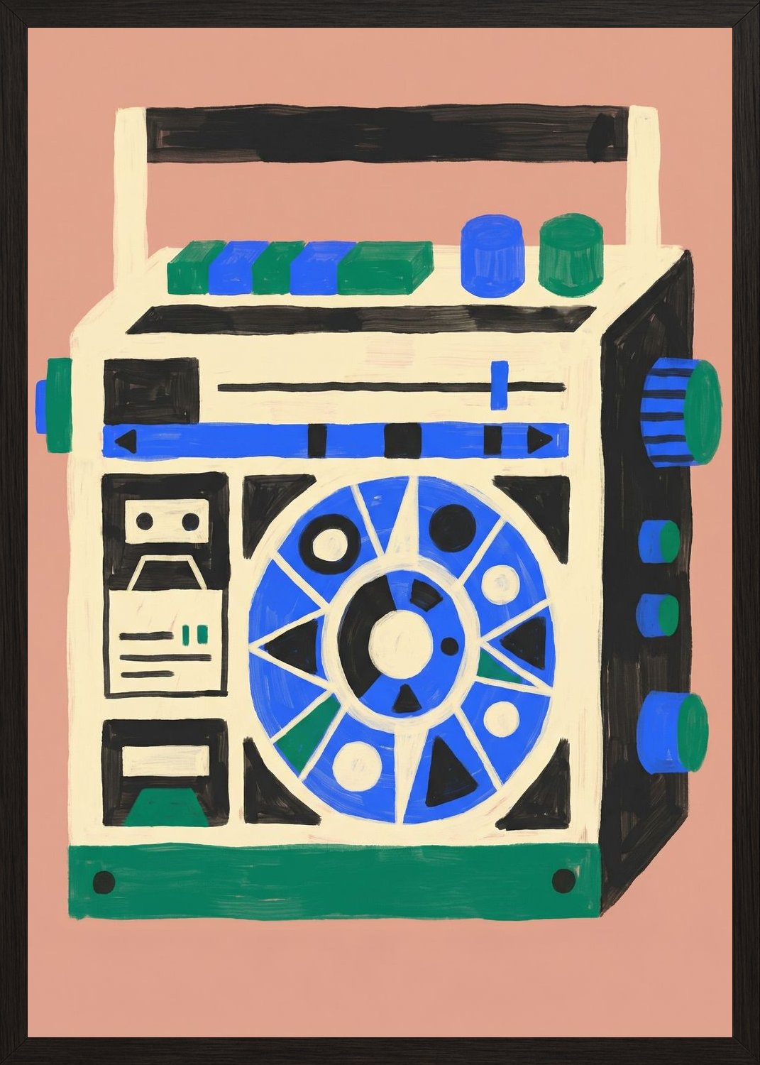 Poster in black frame