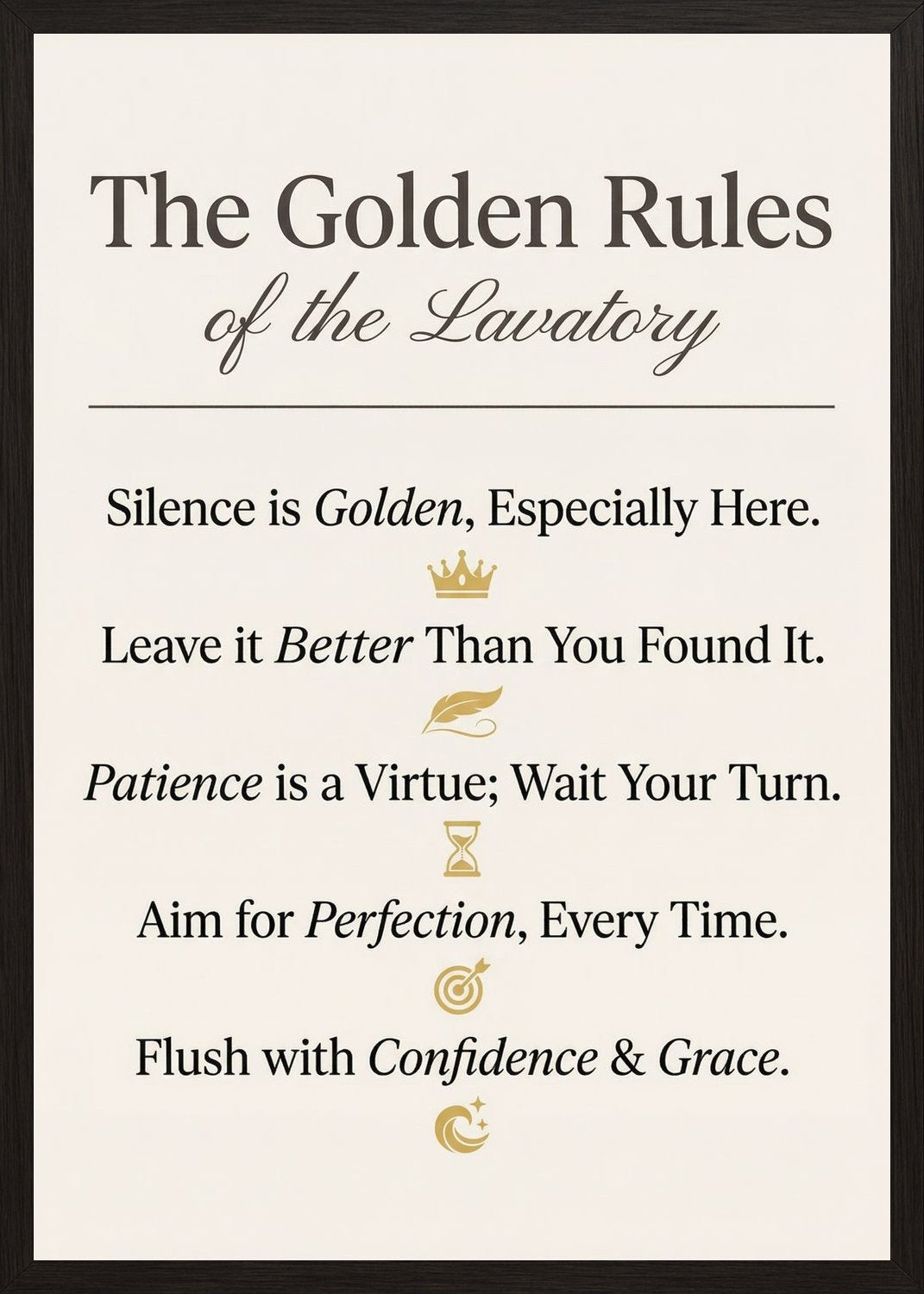 Poster in oak frame