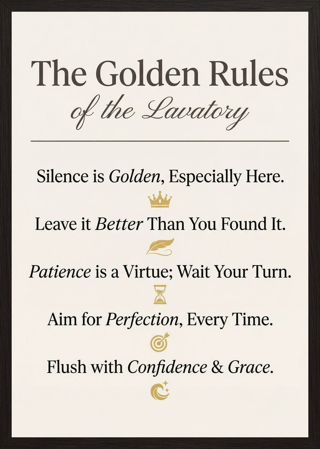 Poster in black frame