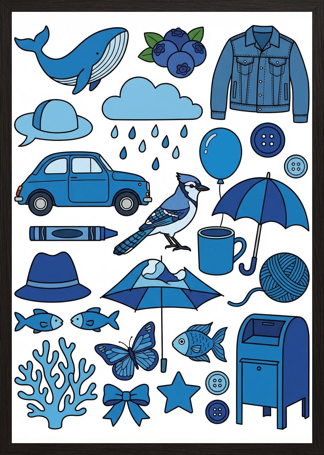 Poster in black frame