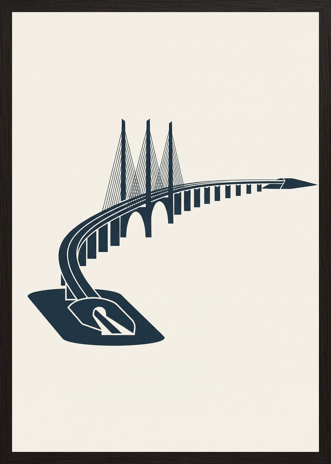 Poster in black frame