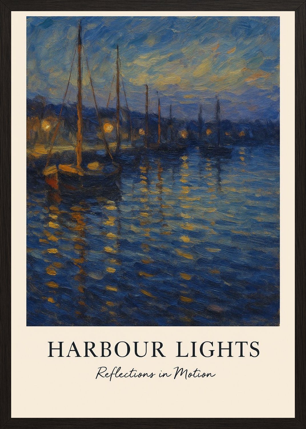 Poster in black frame