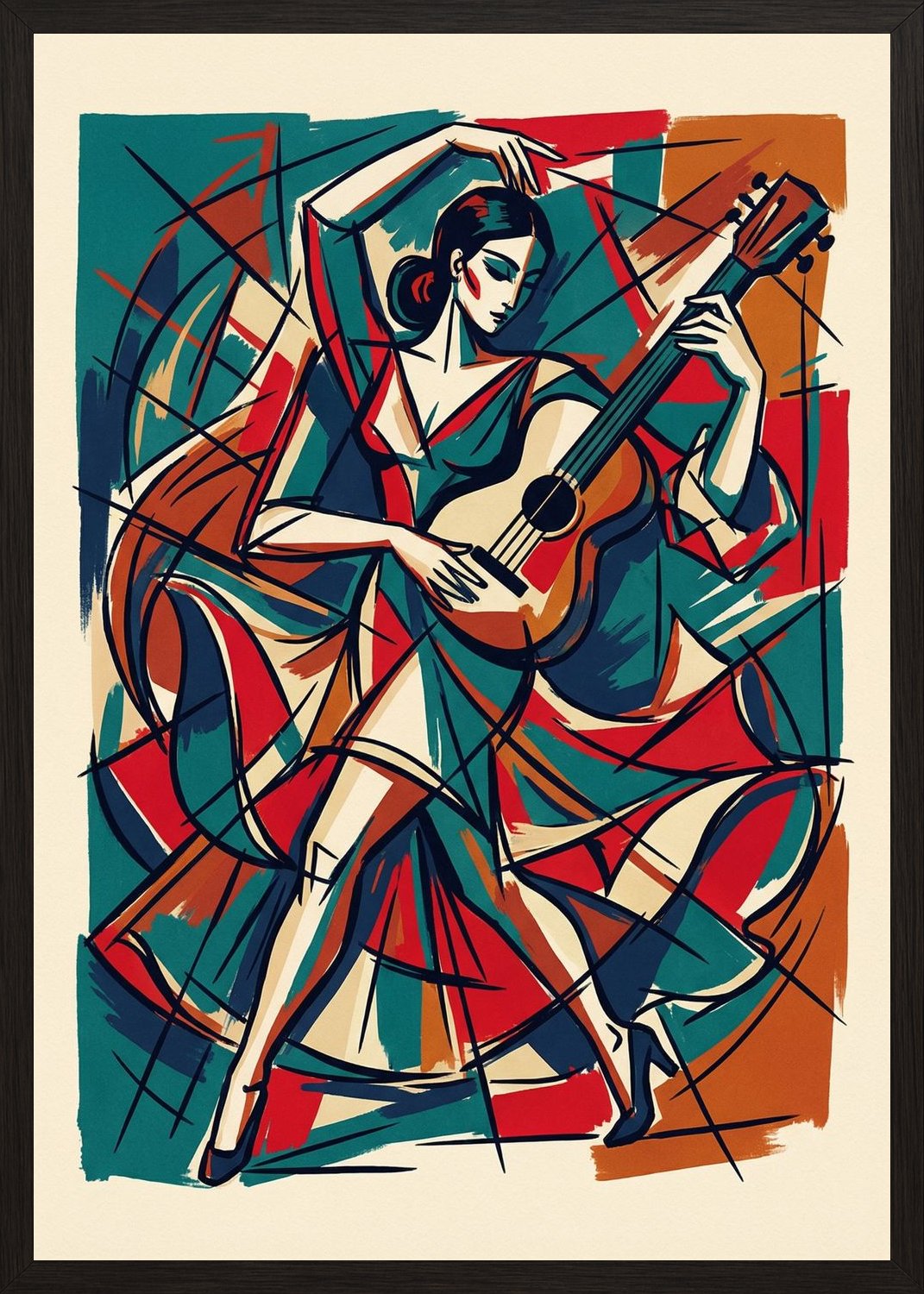 Poster in oak frame