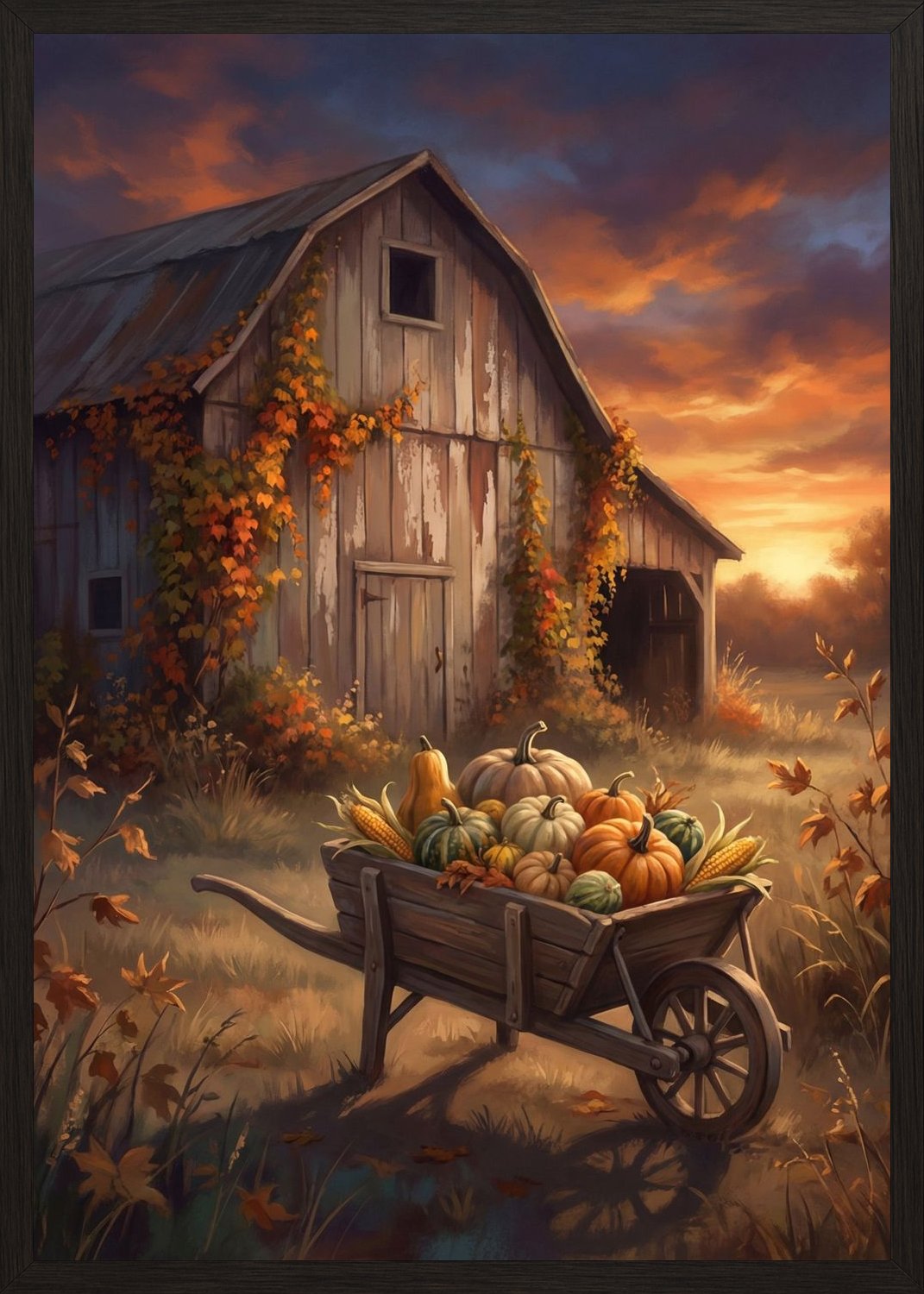 Poster in oak frame