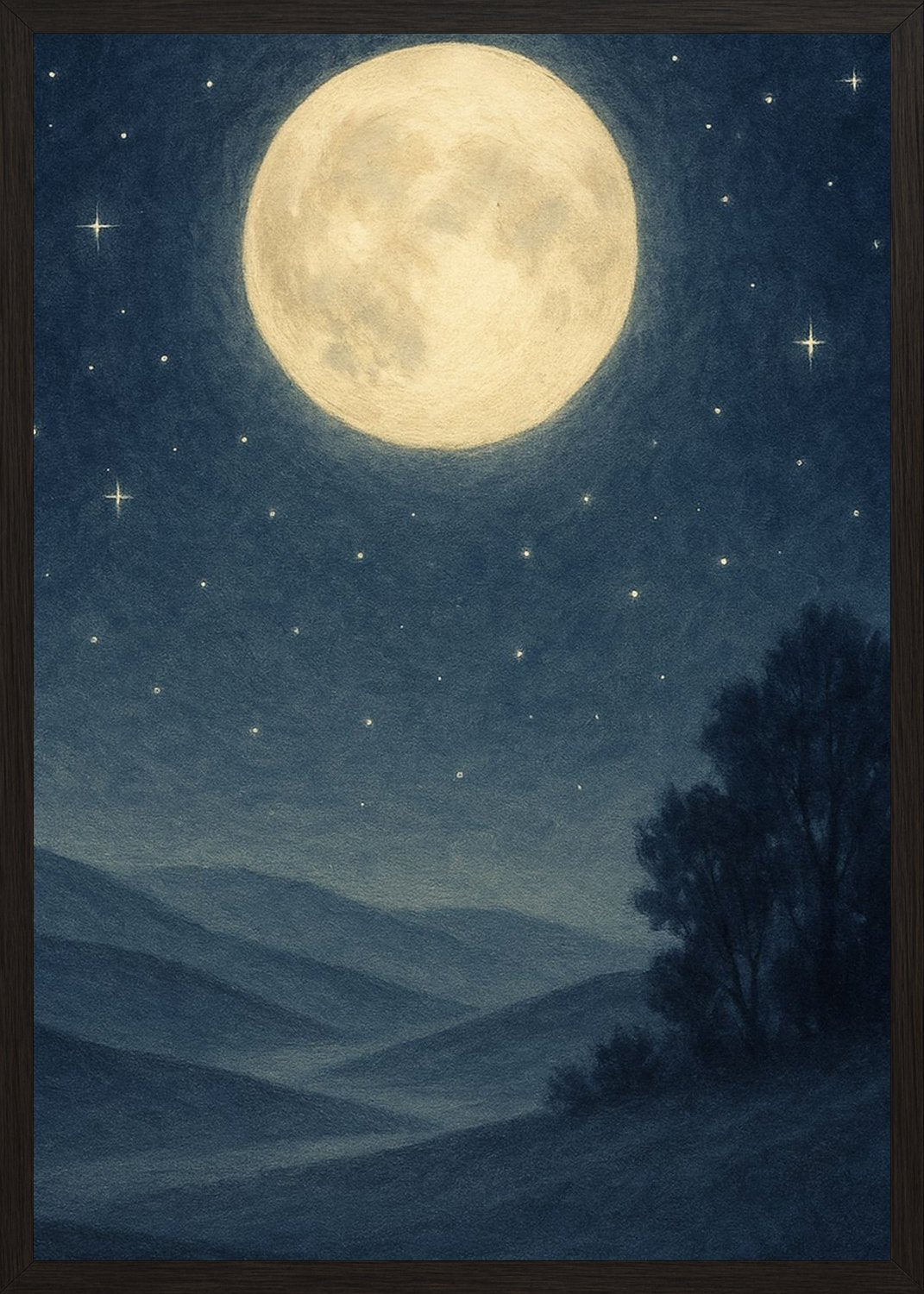 Poster in black frame