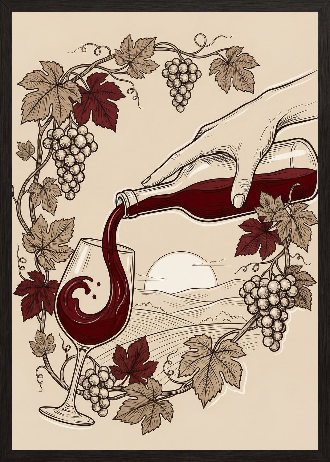 Poster in black frame