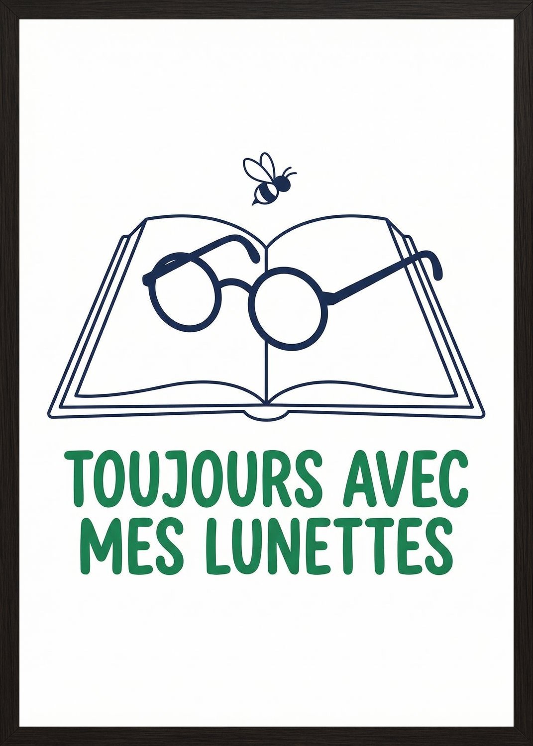 Poster in black frame