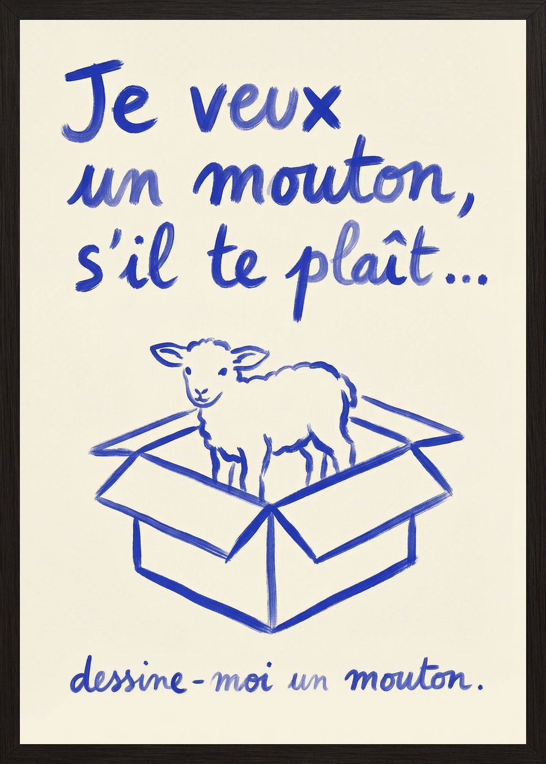 Poster in black frame