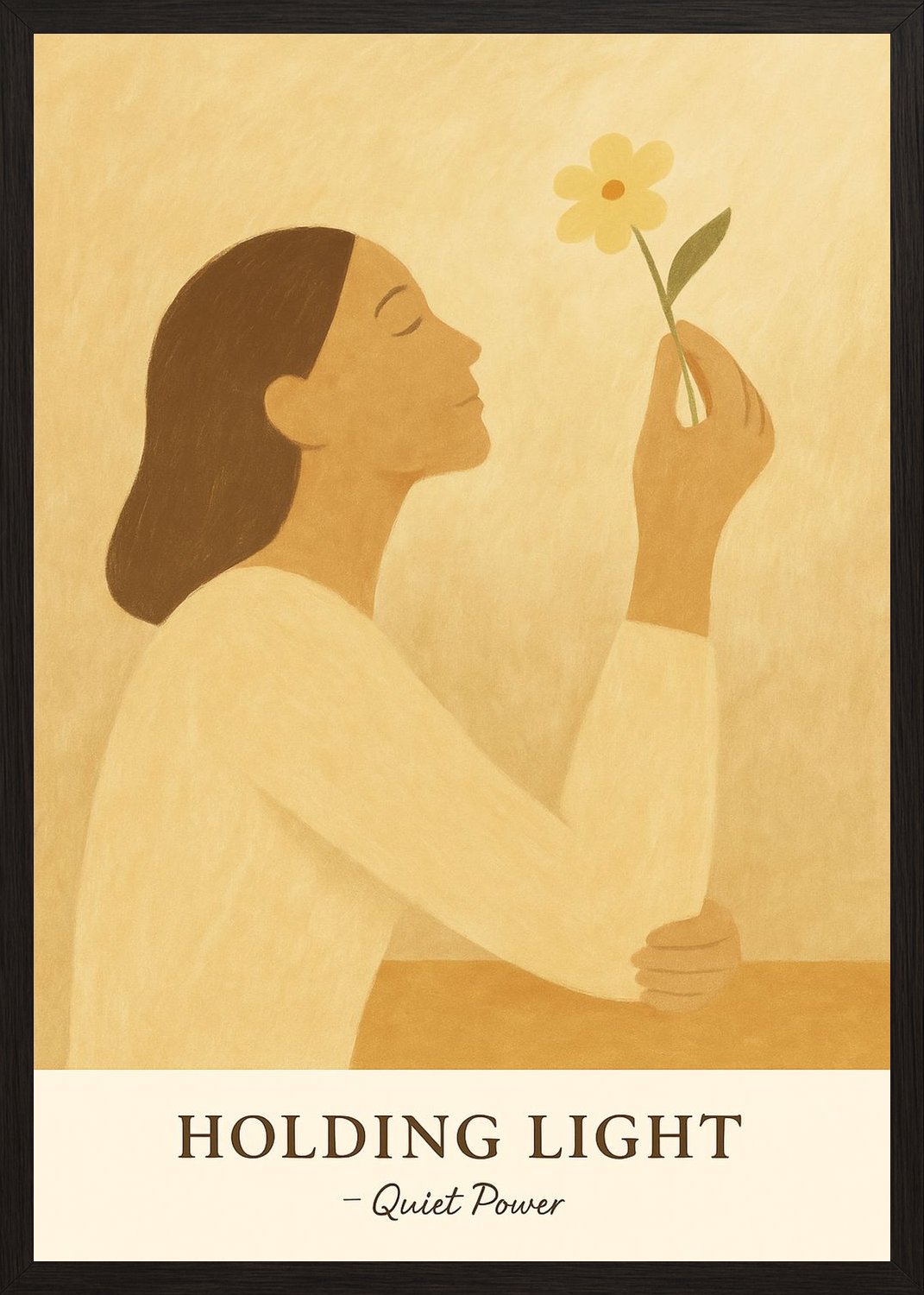 Poster in black frame
