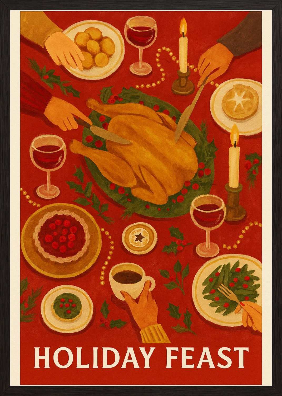 Poster in black frame