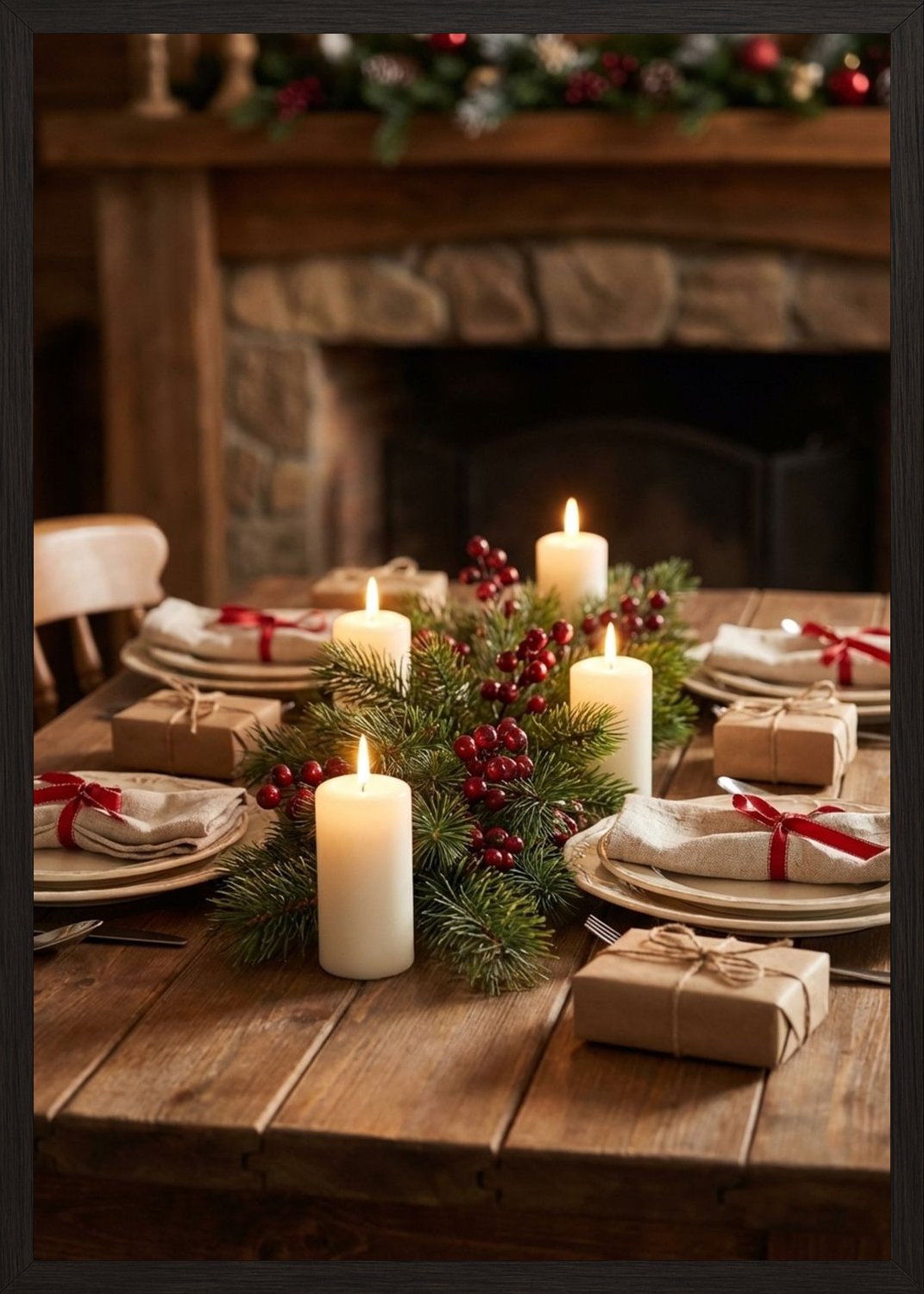 Poster in black frame