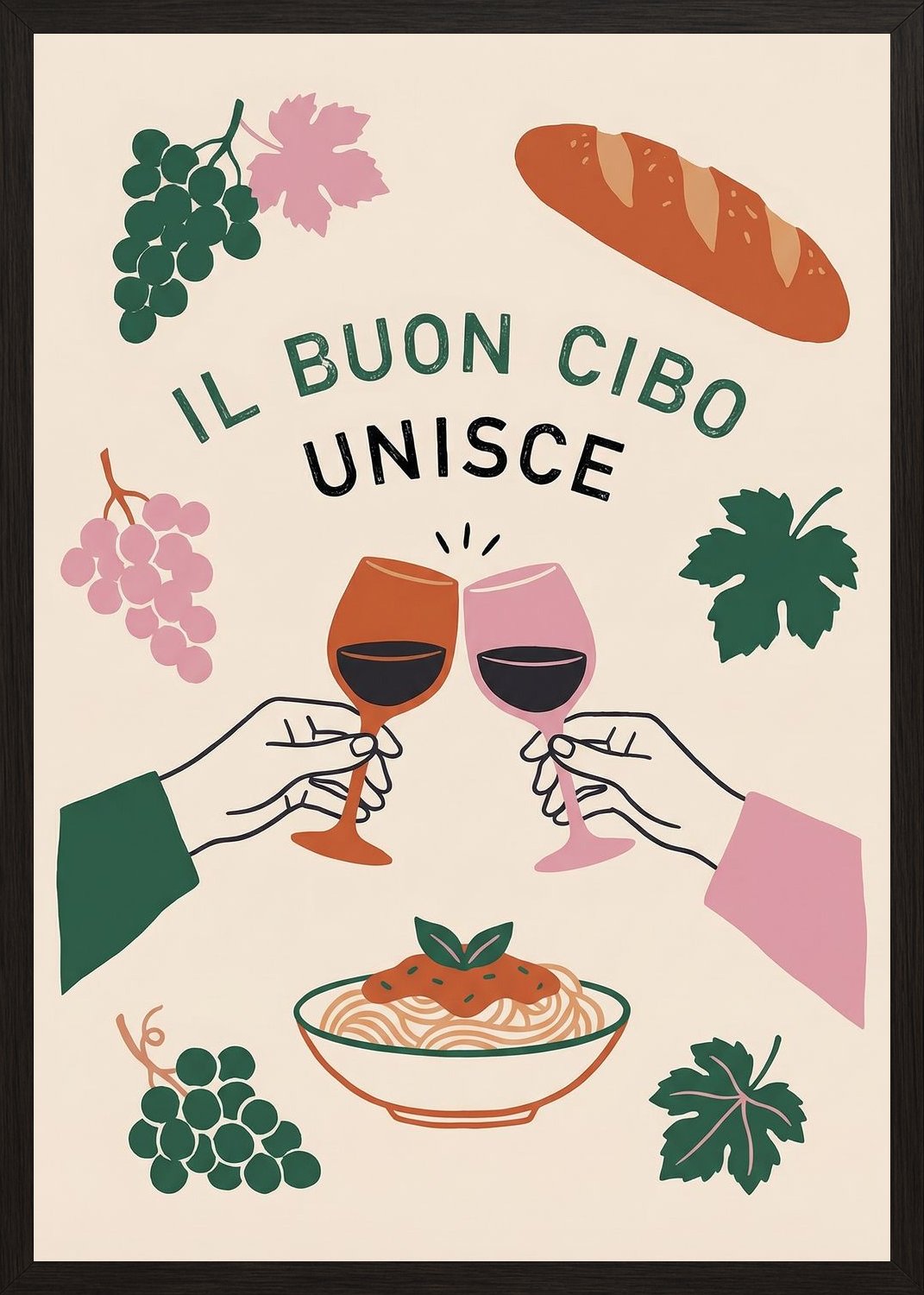 Poster in black frame