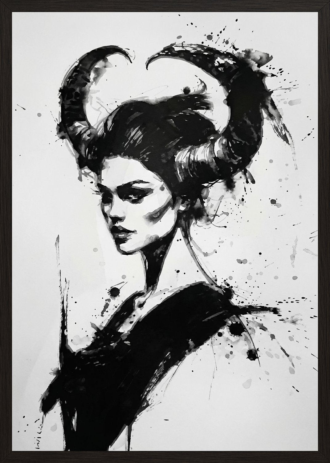 Poster in black frame