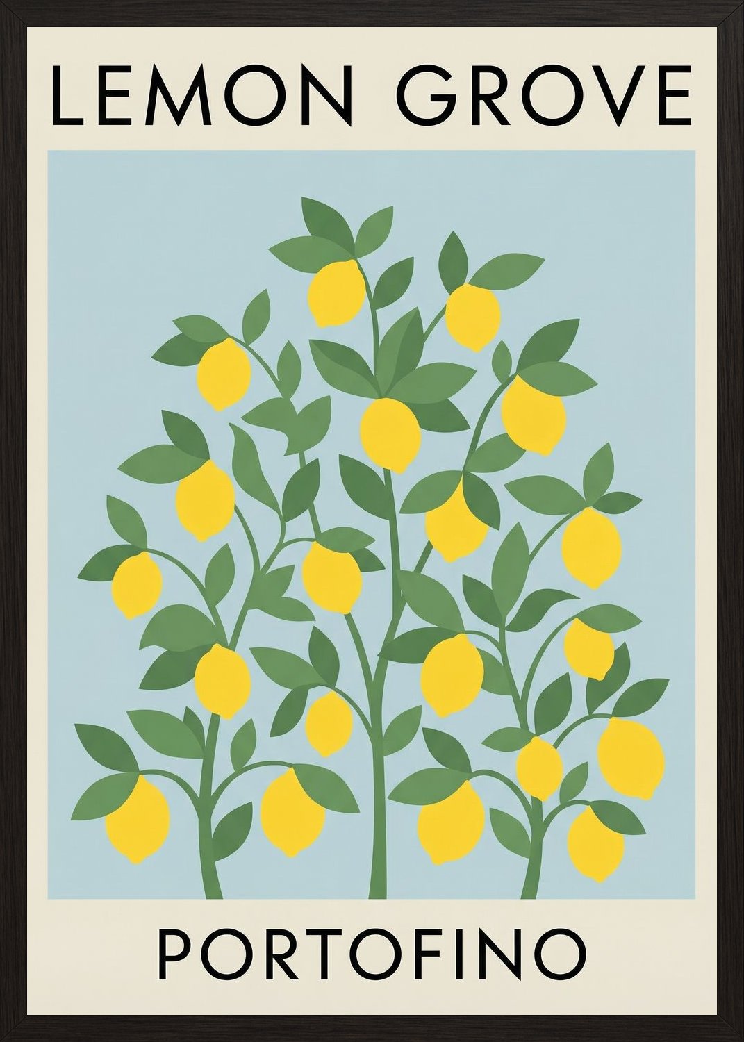 Poster in black frame