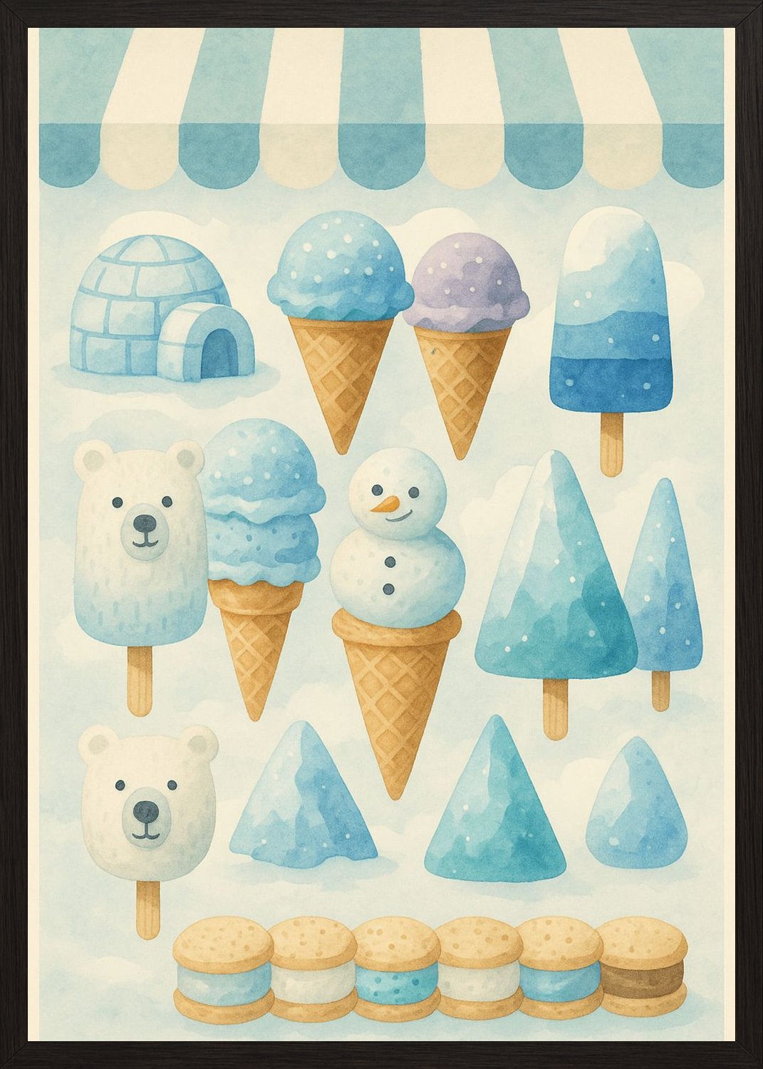 Poster in black frame