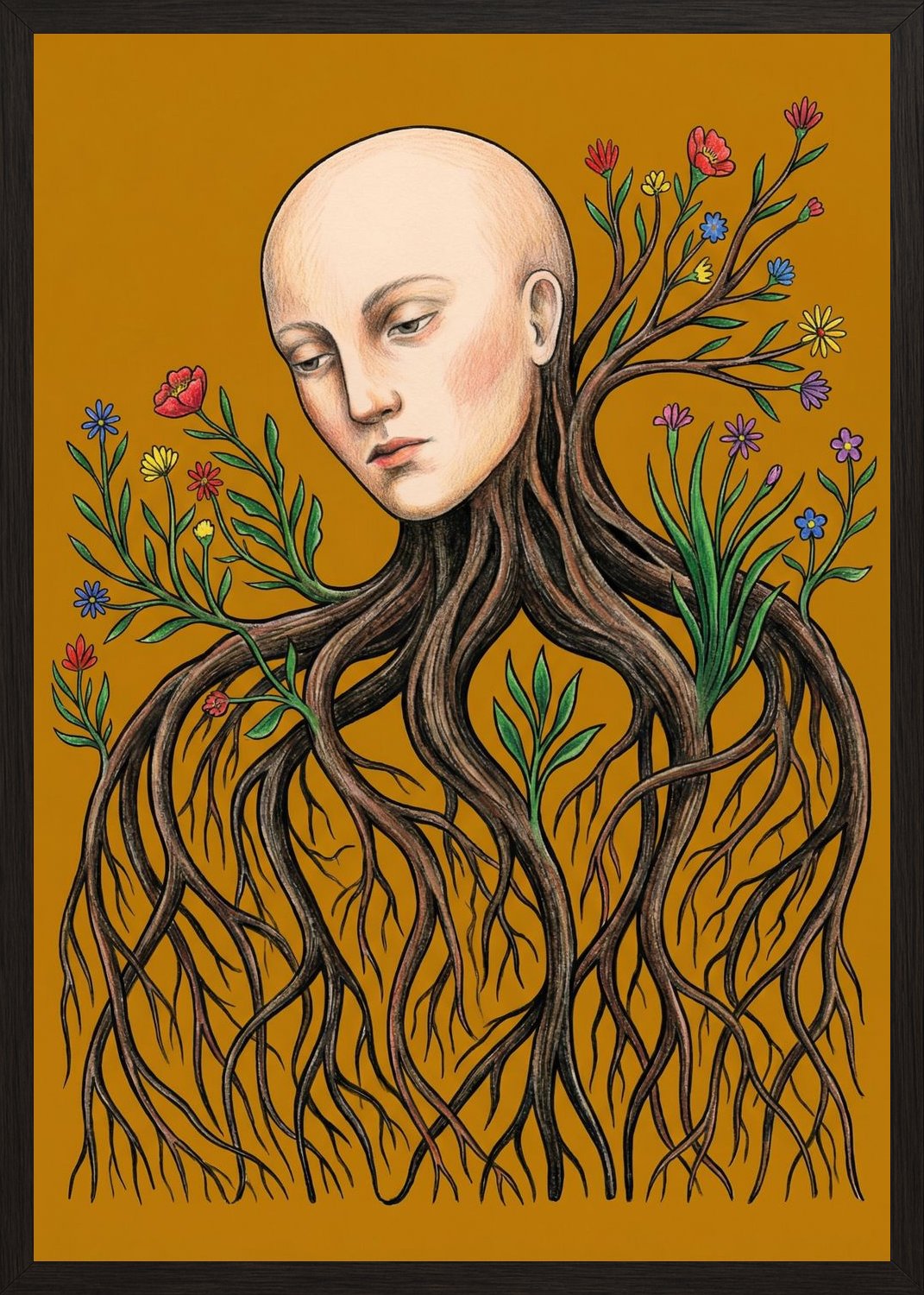 Poster in black frame