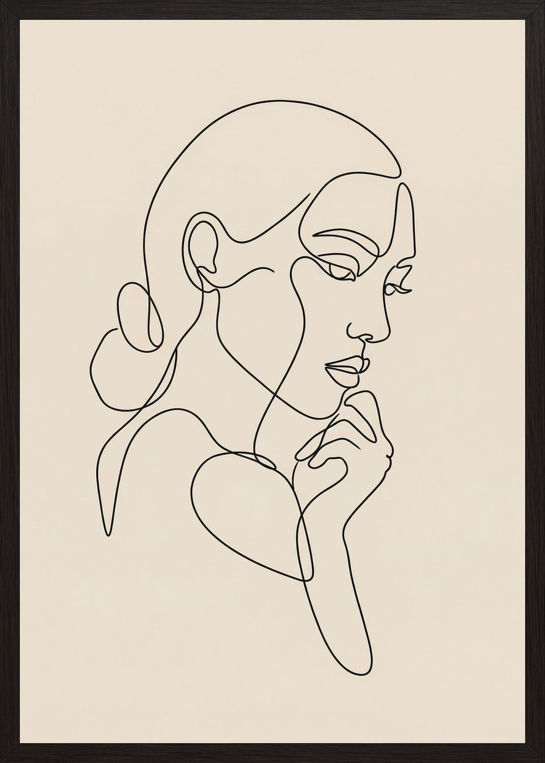 Poster in black frame