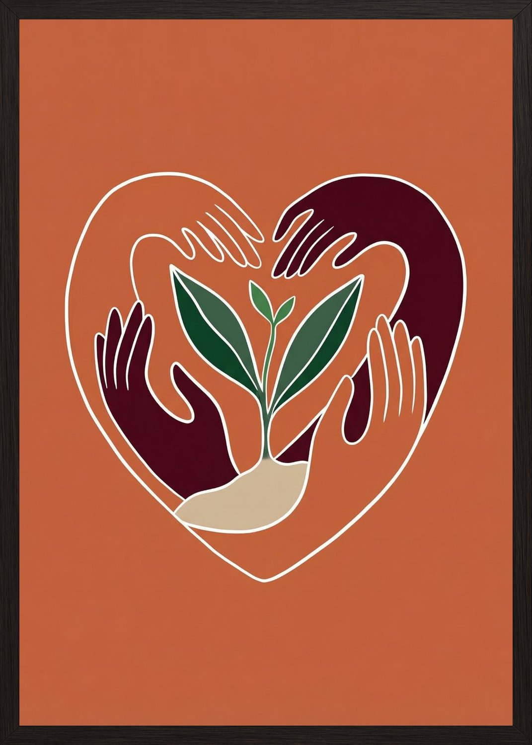 Poster in oak frame