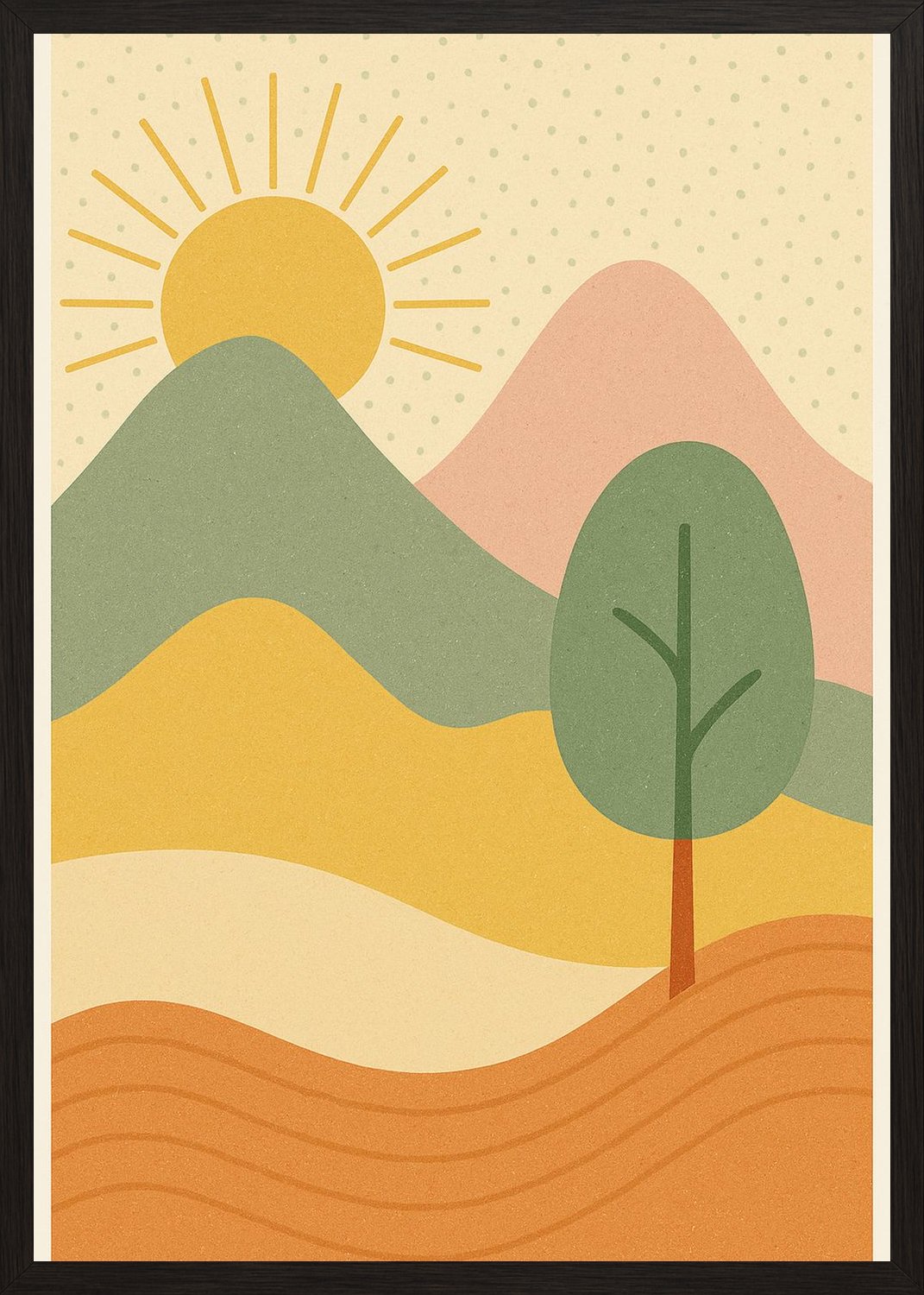 Poster in black frame