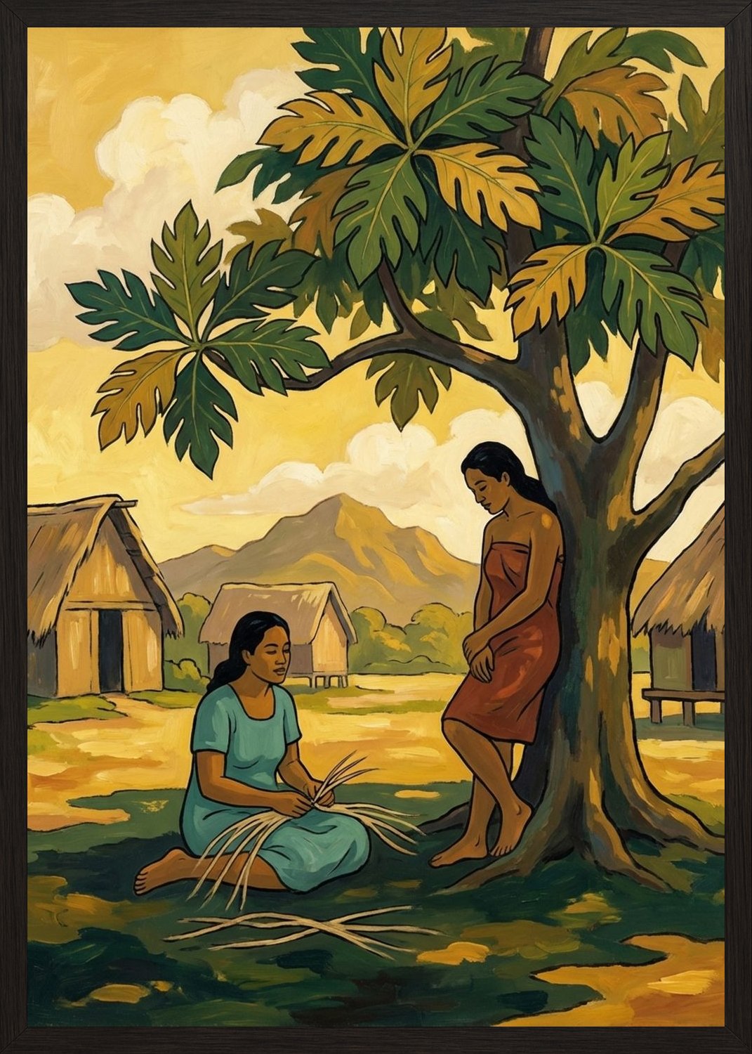 Poster in black frame