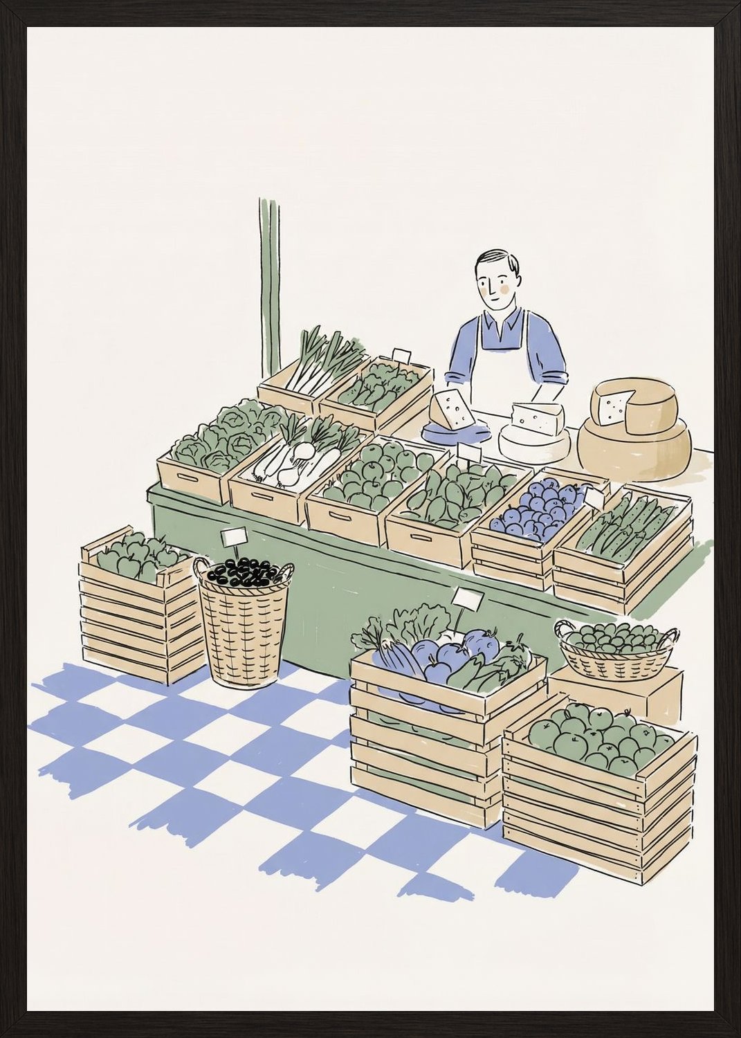 Poster in black frame