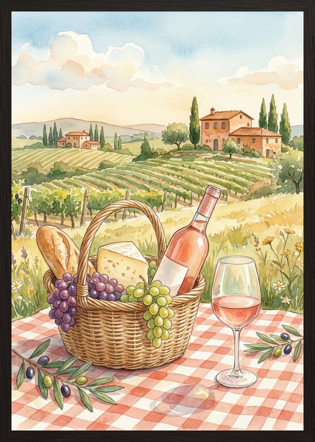 Poster in black frame