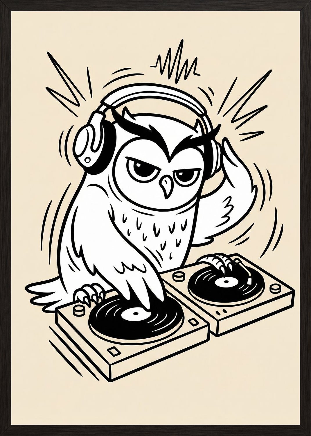 Poster in black frame