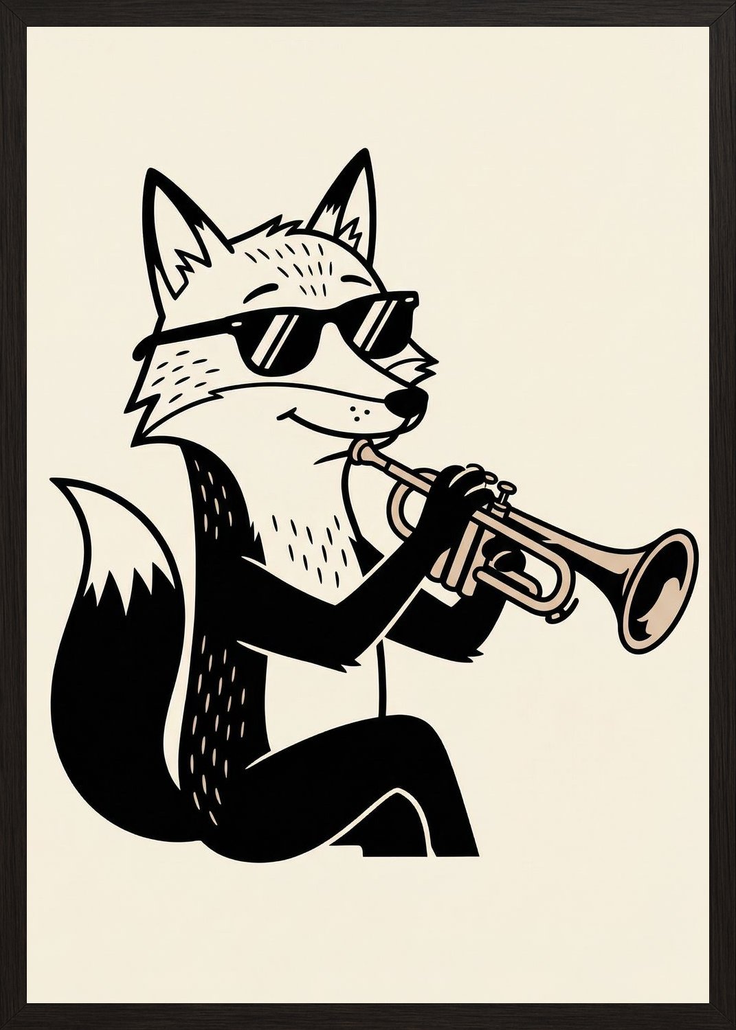 Poster in black frame