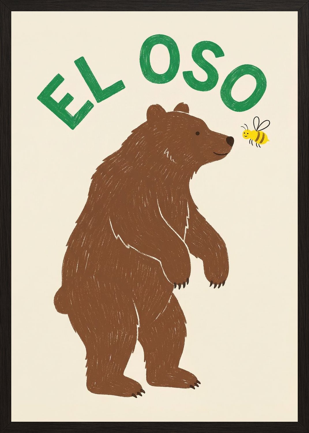 Poster in black frame