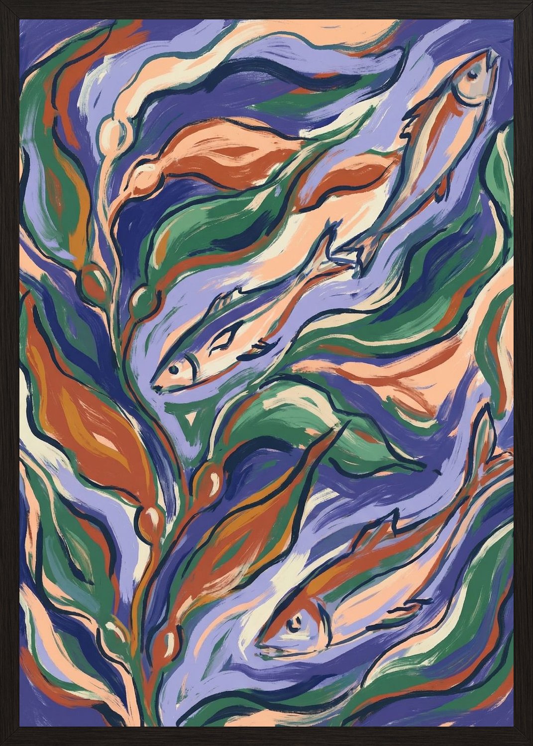 Poster in black frame