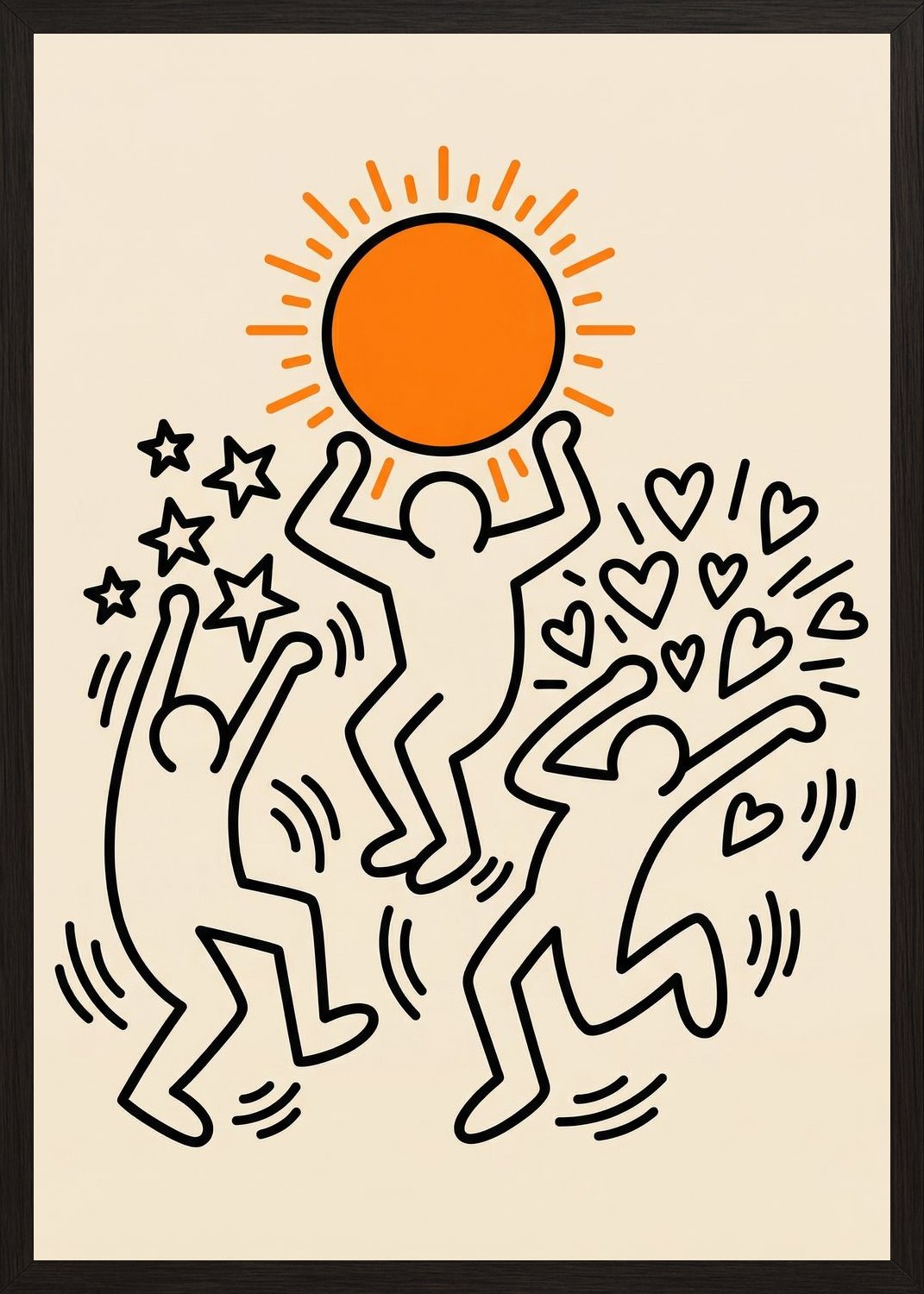 Poster in black frame