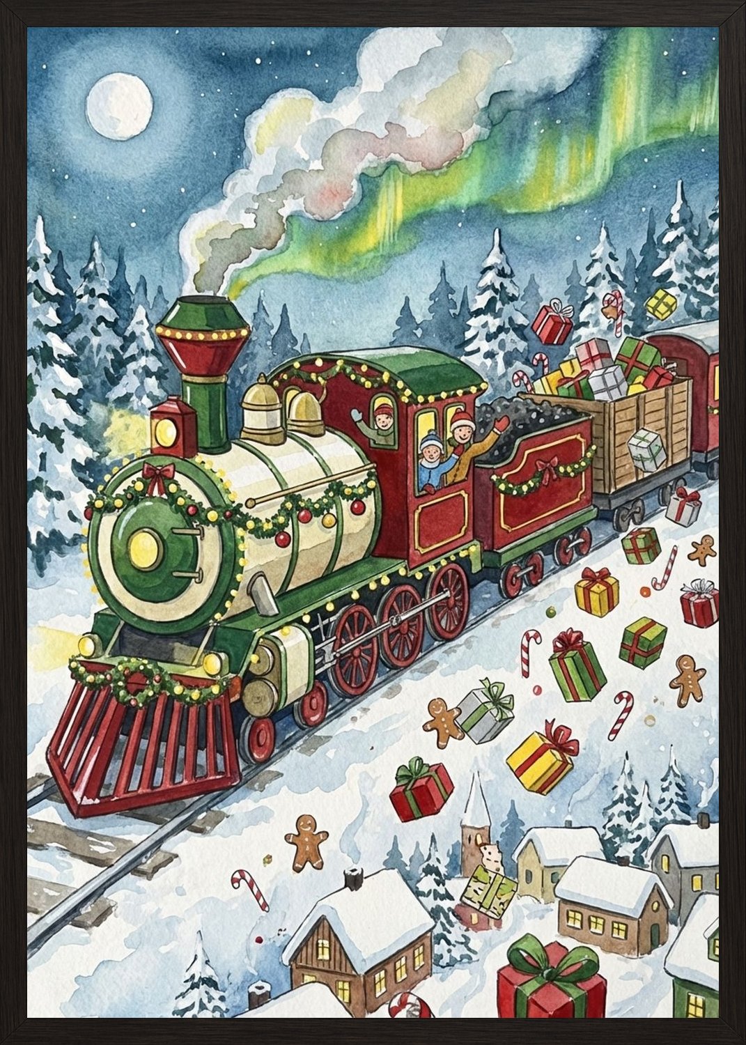 Poster in black frame