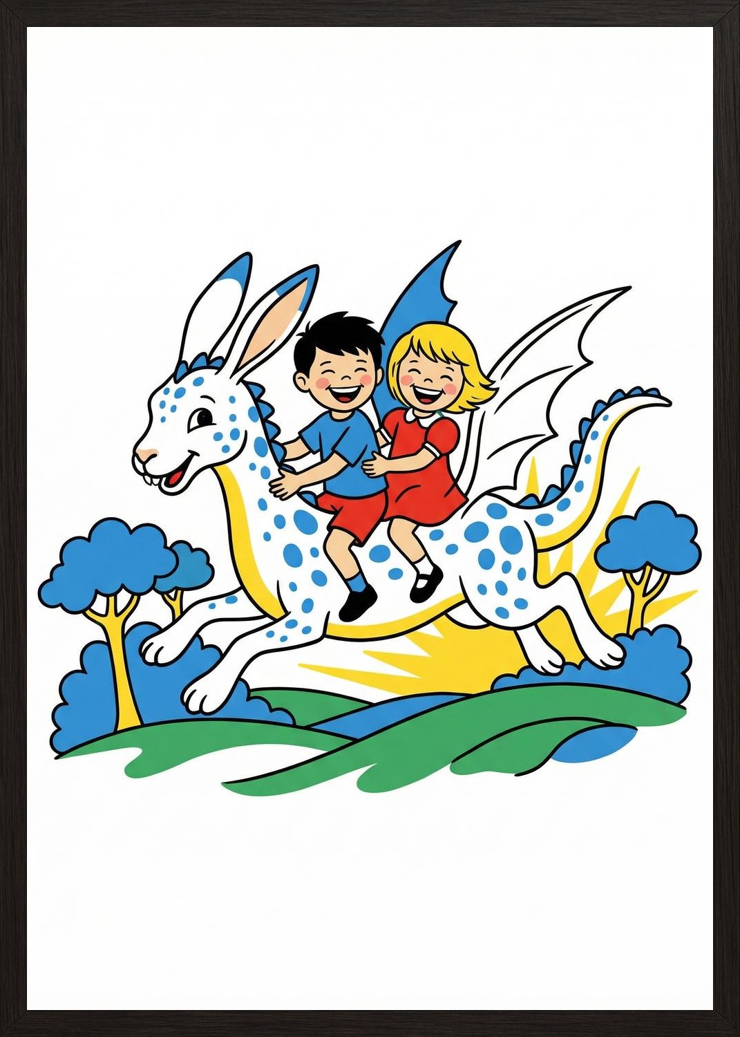 Poster in black frame