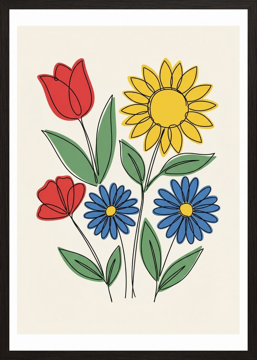 Poster in black frame