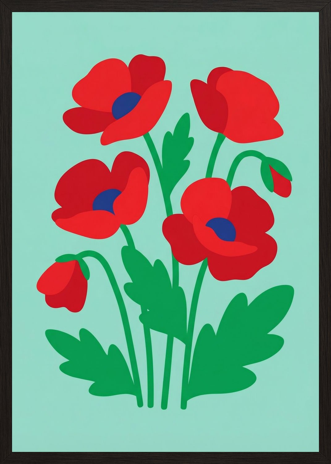 Poster in black frame