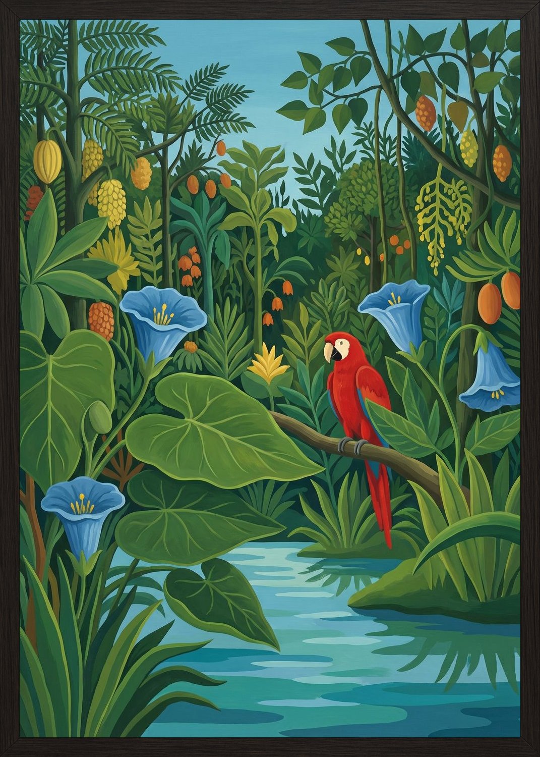 Poster in black frame