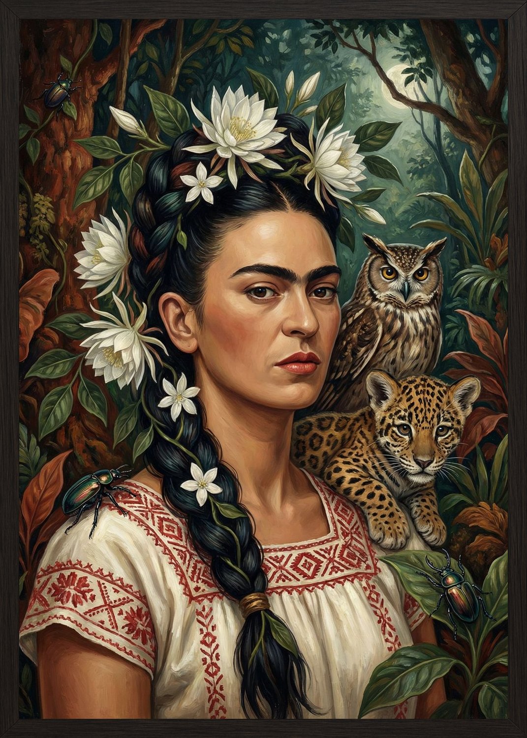 Poster in black frame