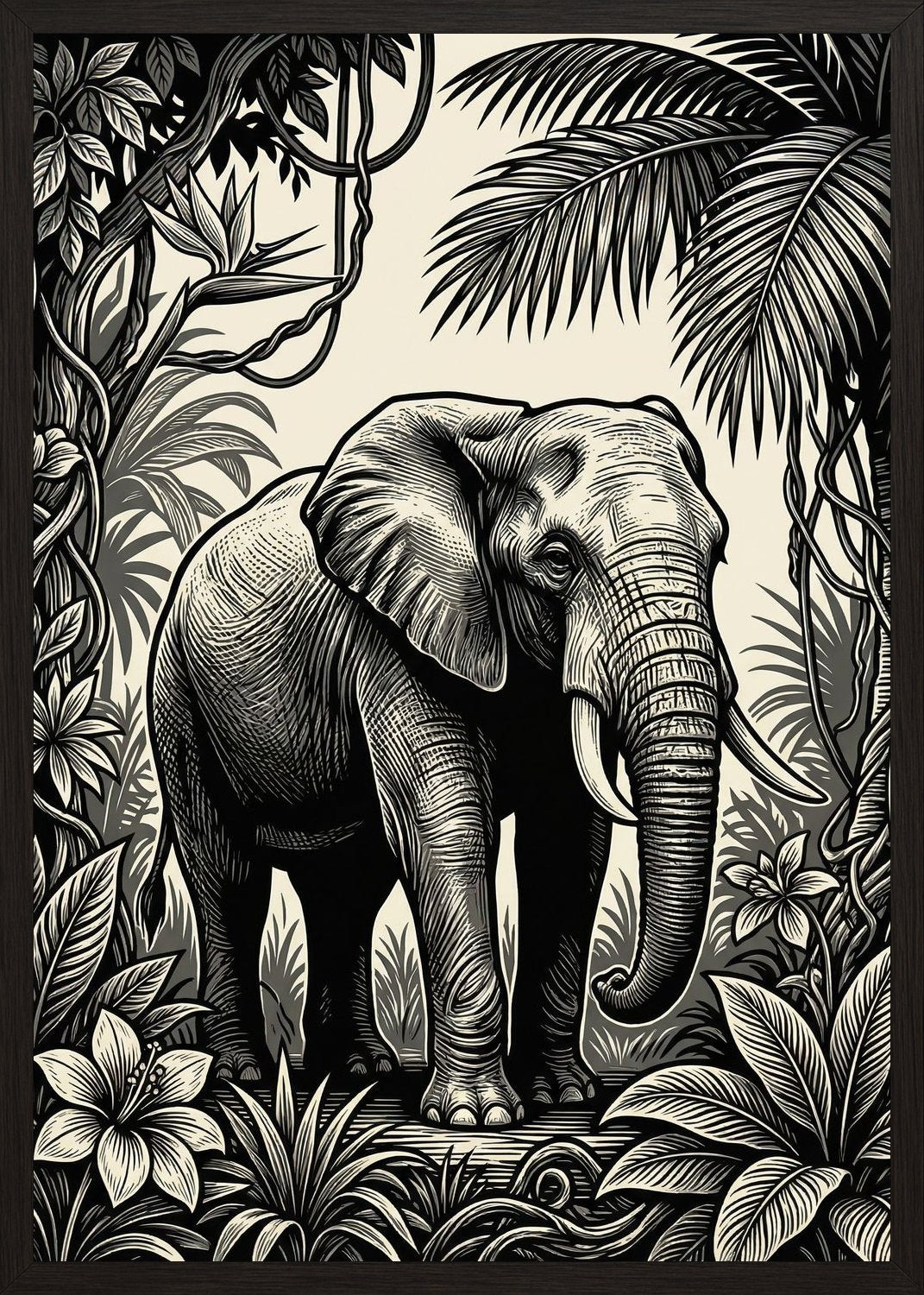 Poster in black frame