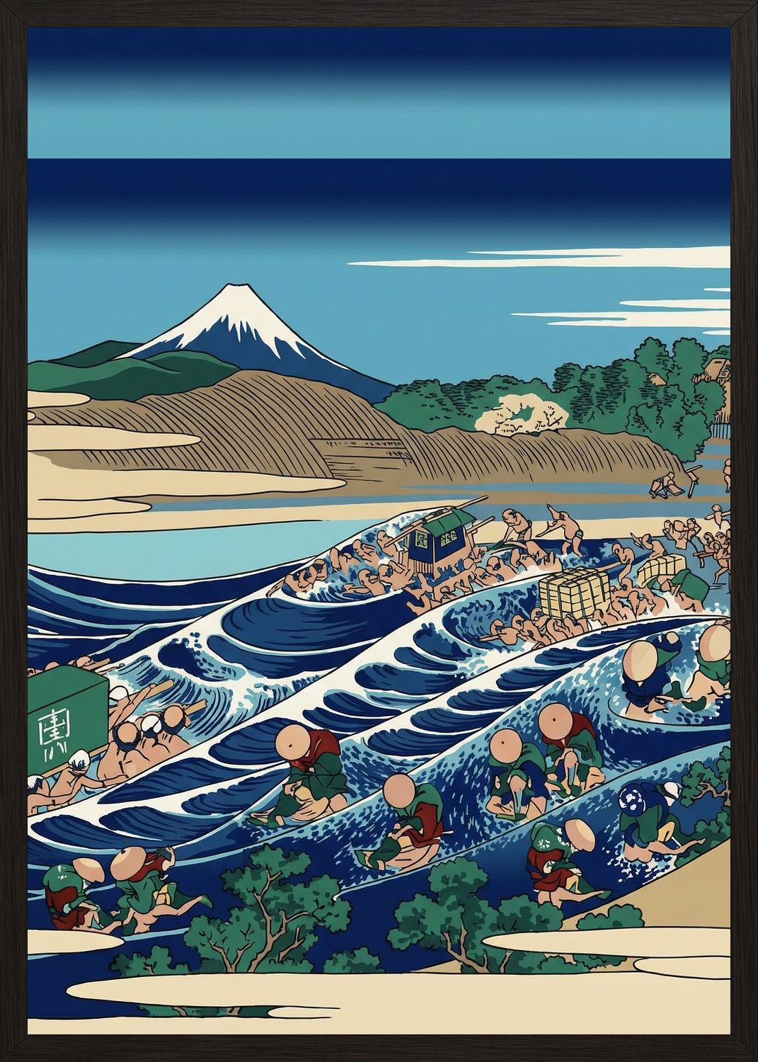 Poster in black frame