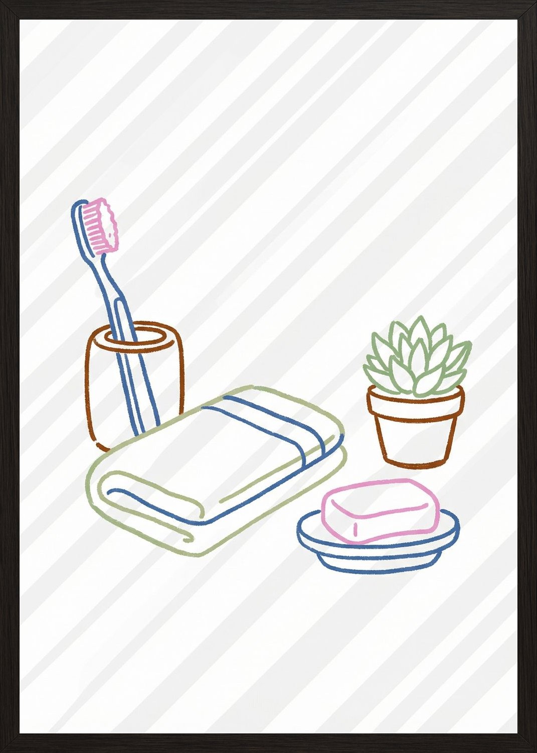 Poster in black frame