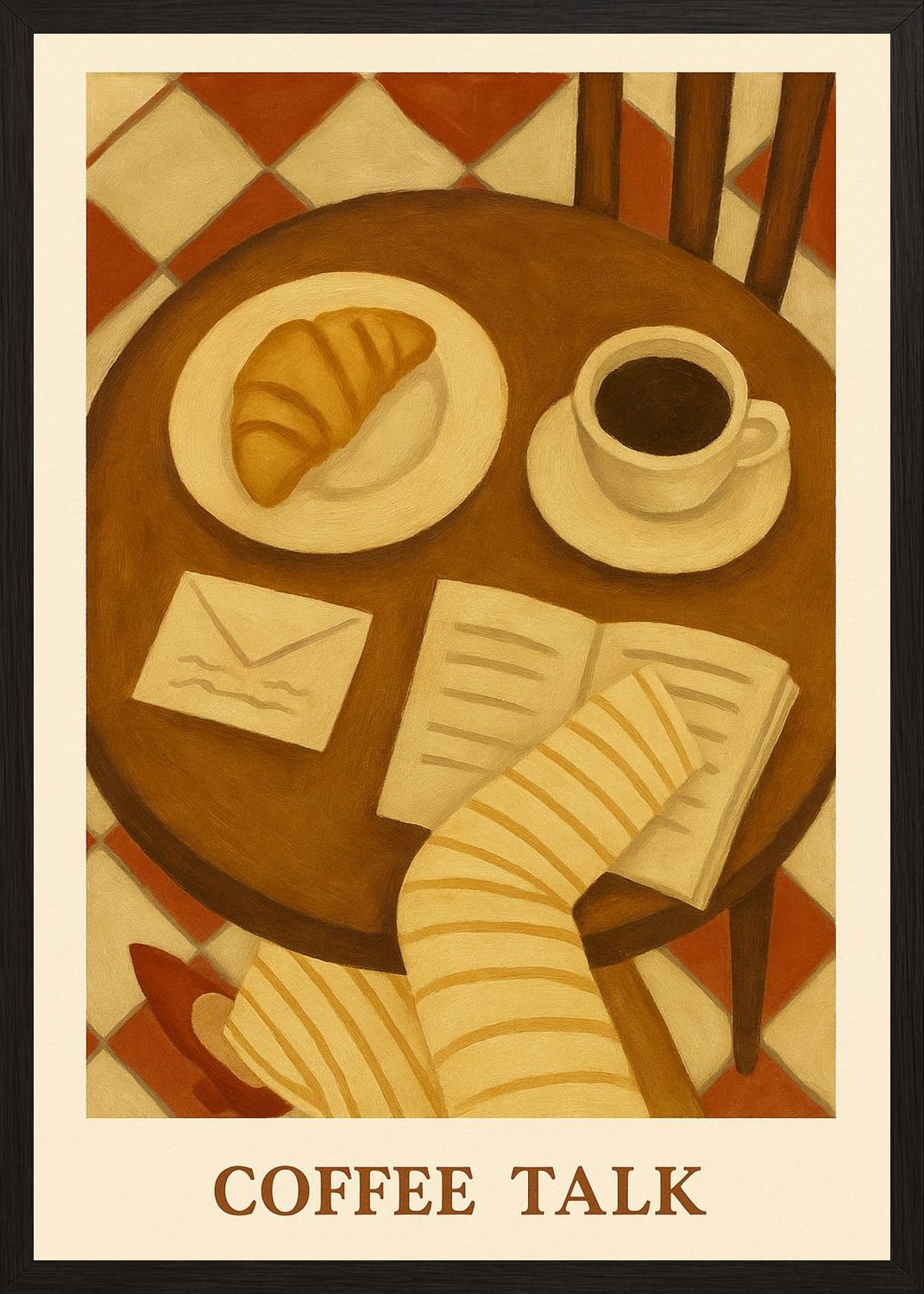Poster in black frame