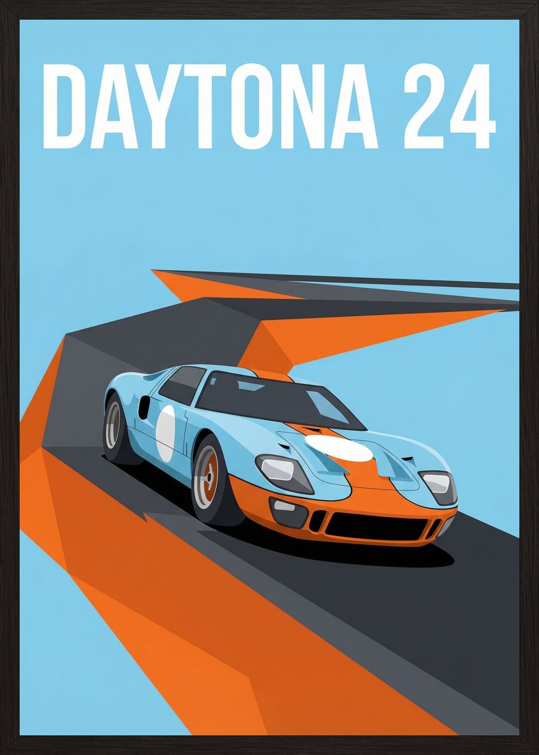 Poster in black frame