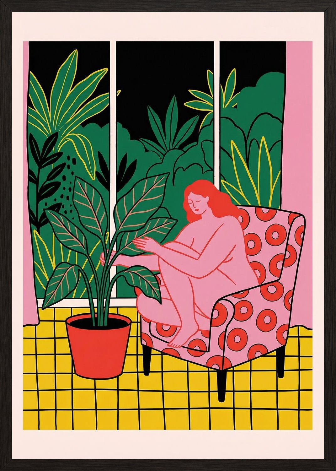 Poster in black frame