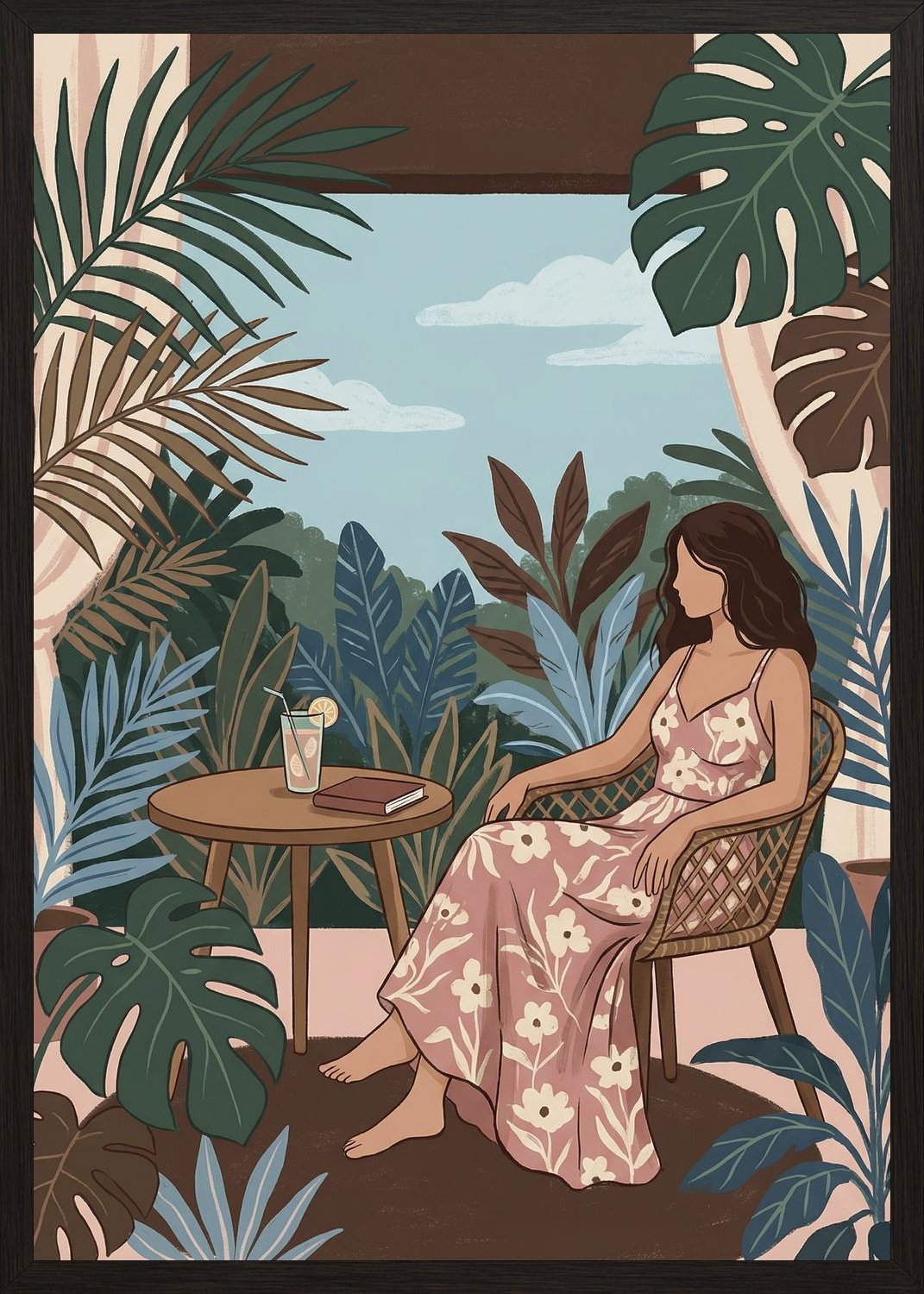 Poster in black frame