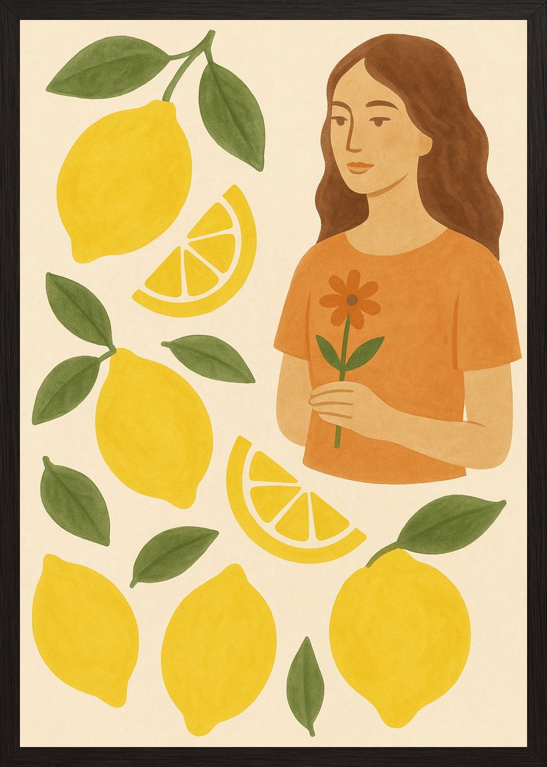 Poster in black frame