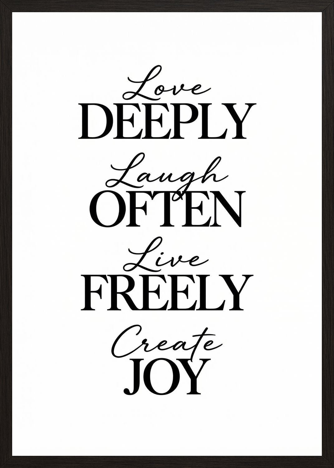 Poster in black frame