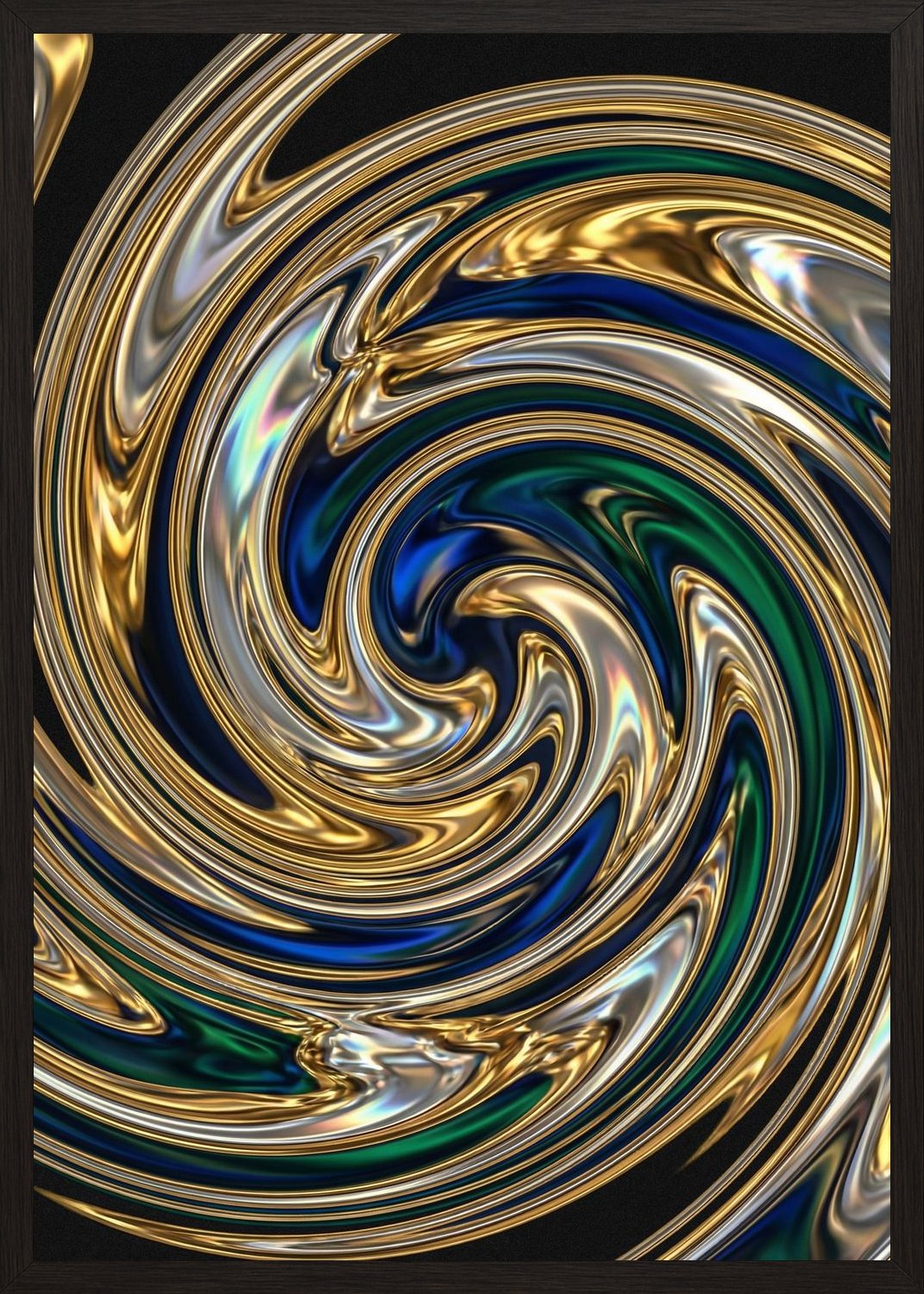 Poster in black frame