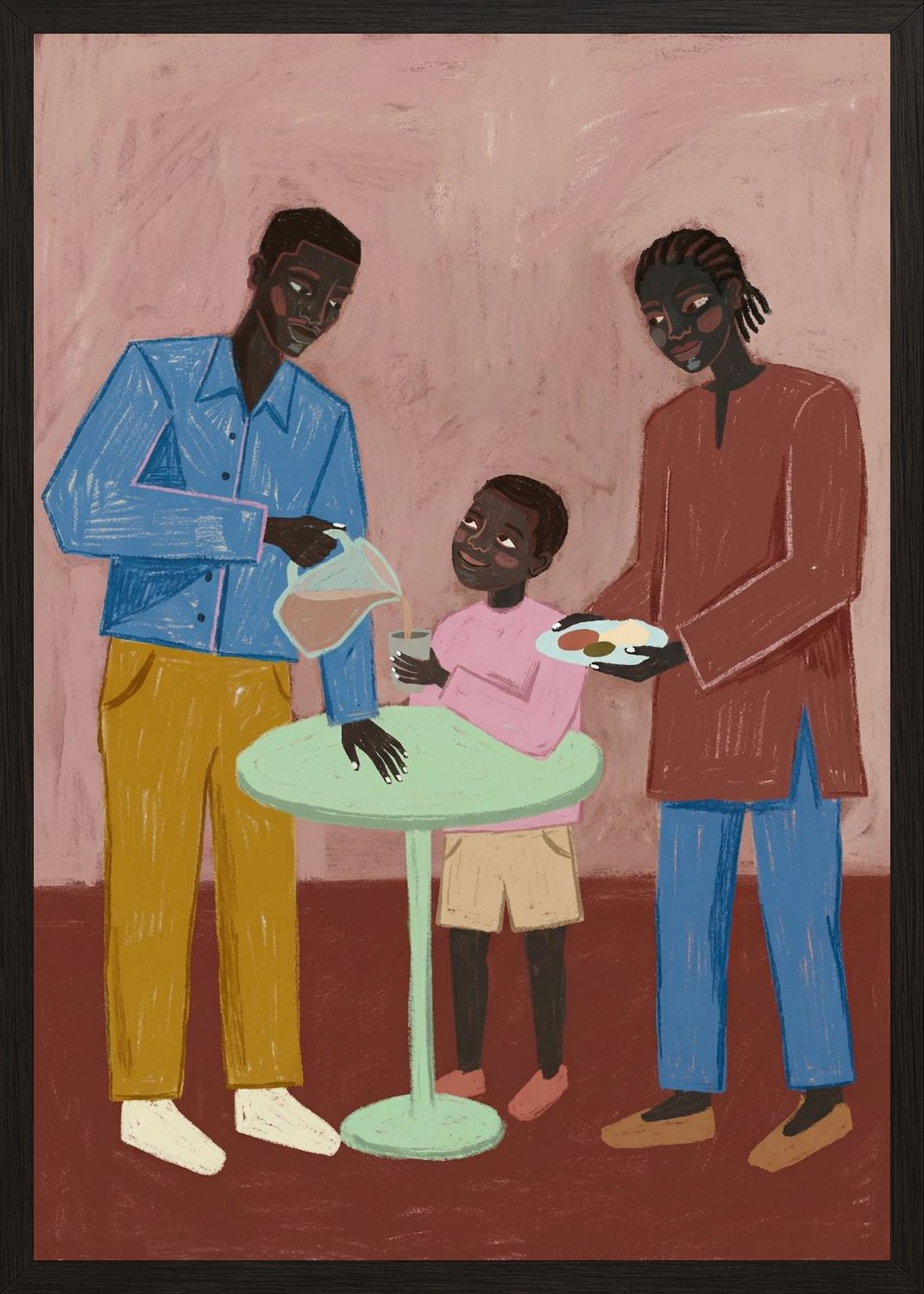 Poster in black frame