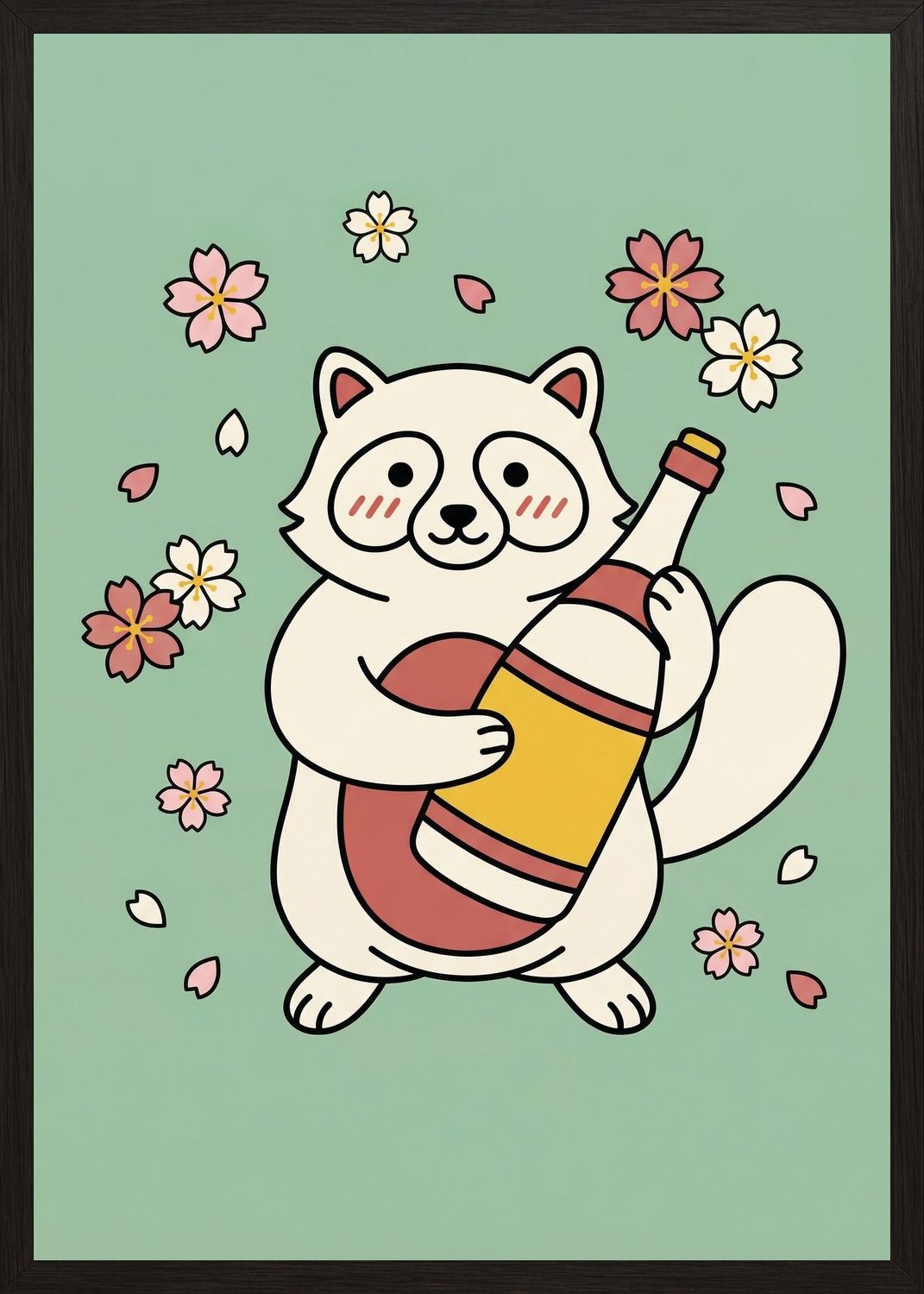 Poster in black frame