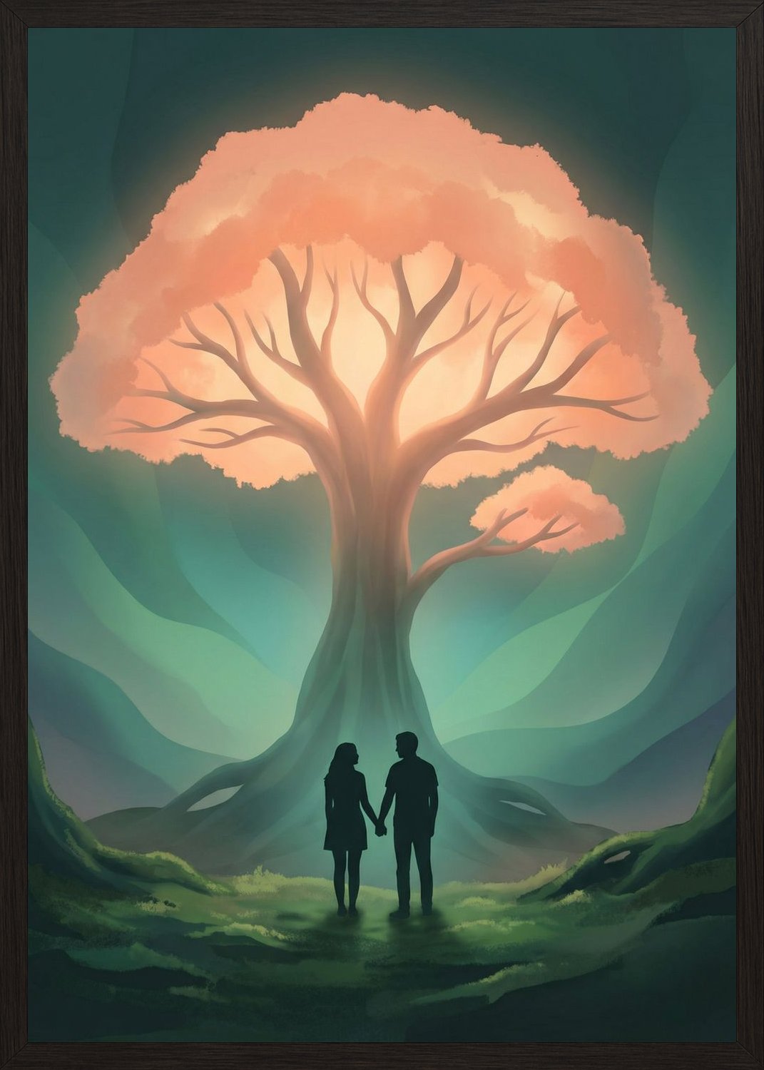 Poster in oak frame